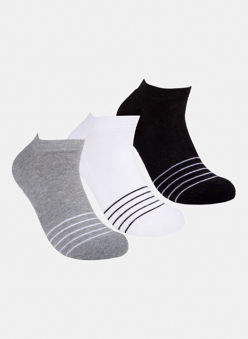 Odds Men's Pack of 3 Half Terry Ankle Patterned Socks - Image 1